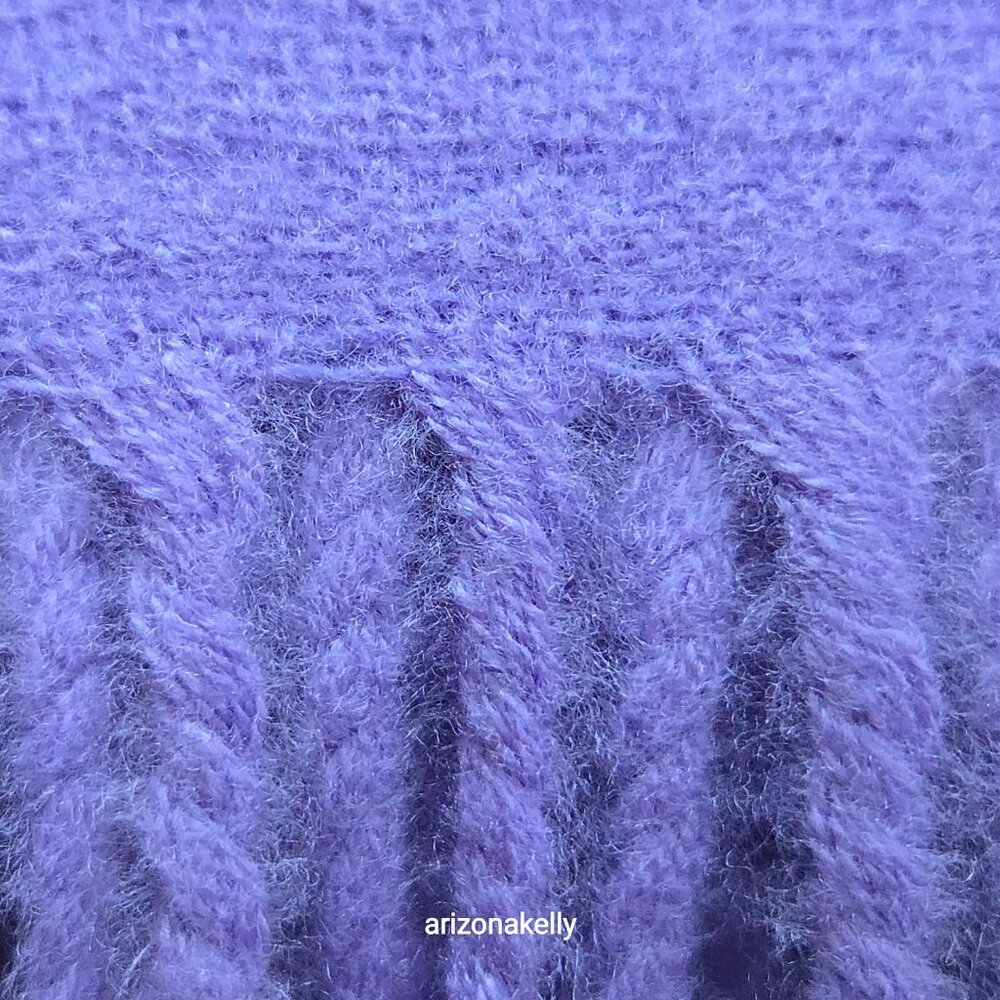 Sky Cashmere Lavender Fringed Scarf - Picture 5 of 13